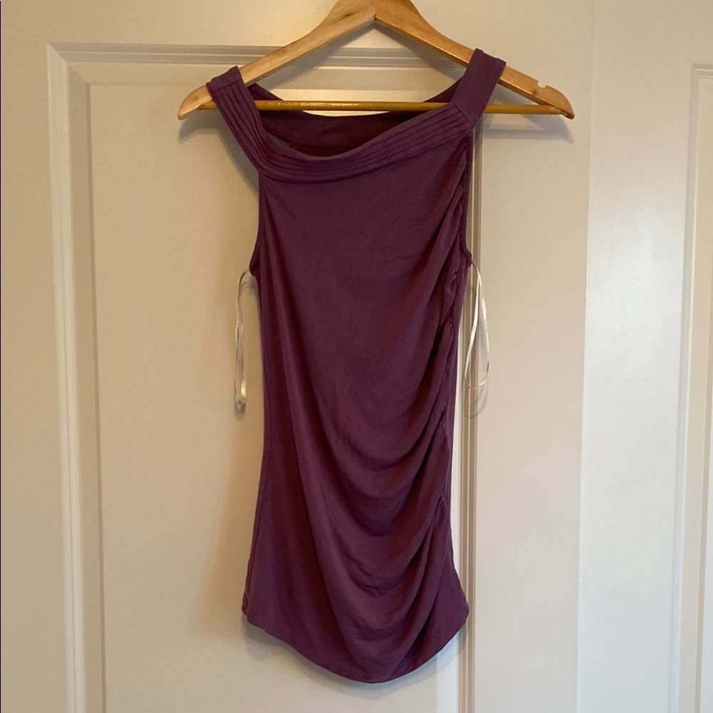 Kische Ruched Purple Tank Top